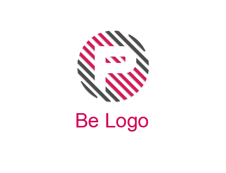 negative spacing letter E in lines forming circle 