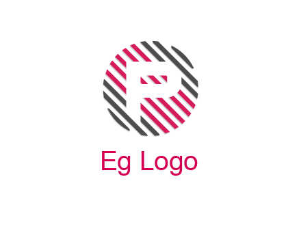 negative spacing letter E in lines forming circle 