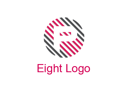 negative spacing letter E in lines forming circle 
