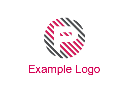 negative spacing letter E in lines forming circle 