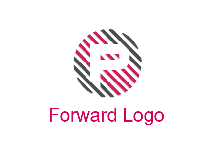 negative spacing letter E in lines forming circle 