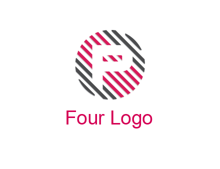 negative spacing letter E in lines forming circle 