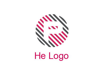 negative spacing letter E in lines forming circle 