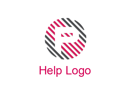negative spacing letter E in lines forming circle 