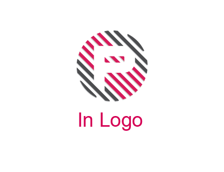 negative spacing letter E in lines forming circle 