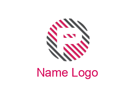 negative spacing letter E in lines forming circle 
