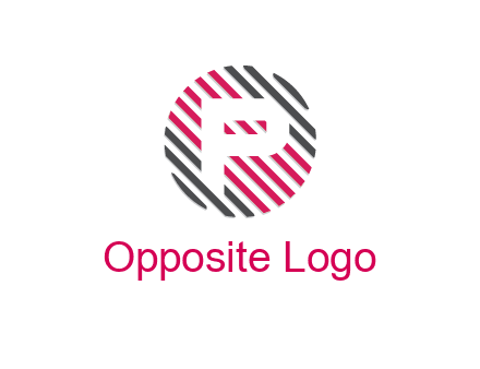 negative spacing letter E in lines forming circle 