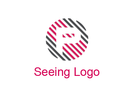 negative spacing letter E in lines forming circle 
