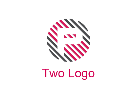 negative spacing letter E in lines forming circle 