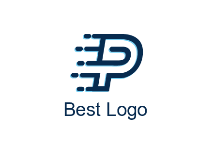 speedy lines joined to letter P