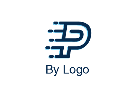 speedy lines joined to letter P
