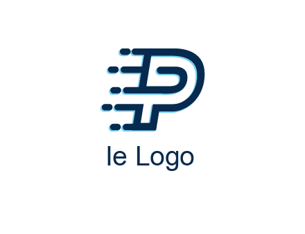 speedy lines joined to letter P