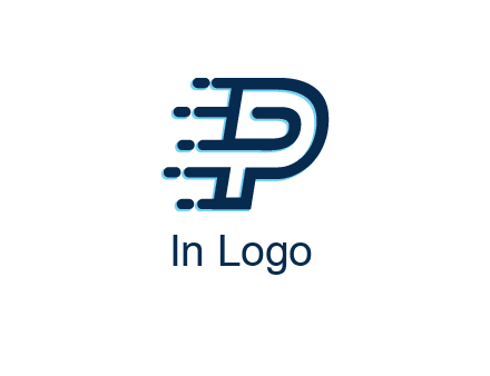 speedy lines joined to letter P
