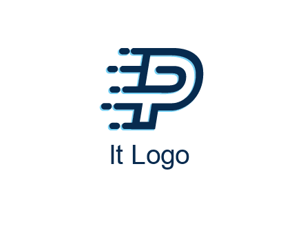 speedy lines joined to letter P