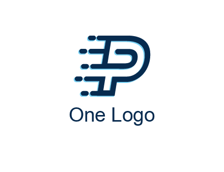 speedy lines joined to letter P
