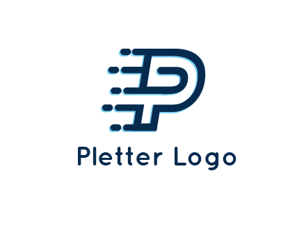 speedy lines joined to letter P