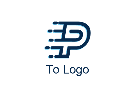 speedy lines joined to letter P