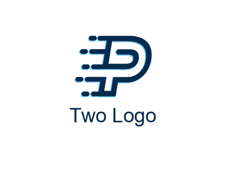 speedy lines joined to letter P