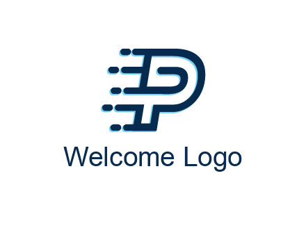 speedy lines joined to letter P