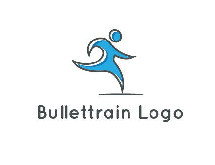 abstract man running icon