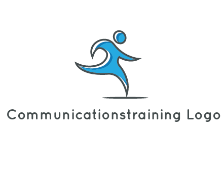abstract man running icon