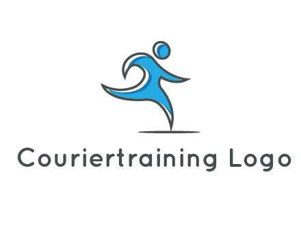 abstract man running icon