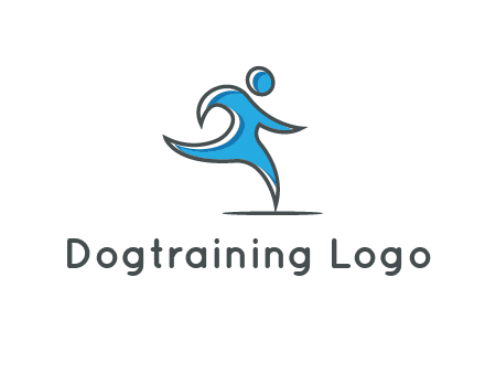abstract man running icon