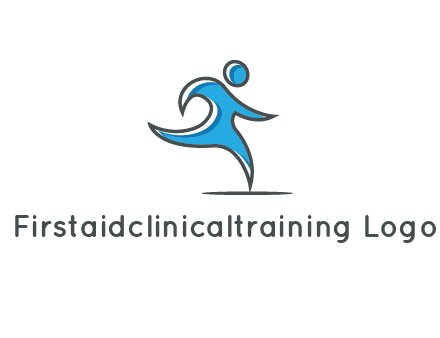 abstract man running icon