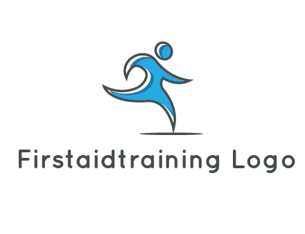abstract man running icon