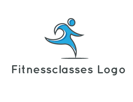 abstract man running icon