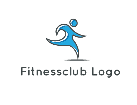 abstract man running icon