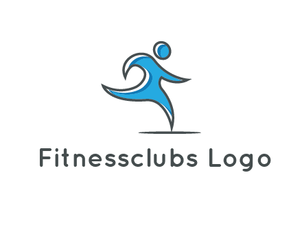 abstract man running icon