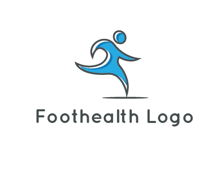 abstract man running icon