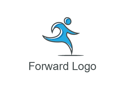 abstract man running icon