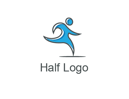 abstract man running icon