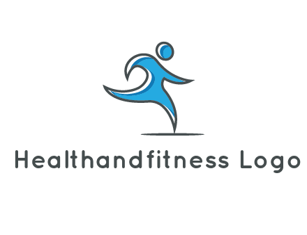 abstract man running icon