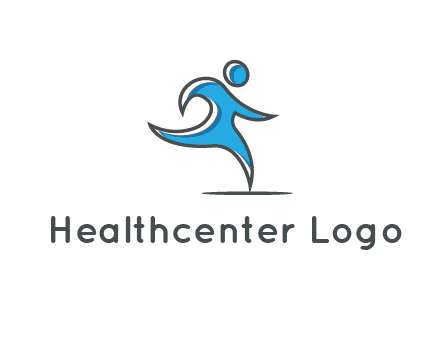 abstract man running icon