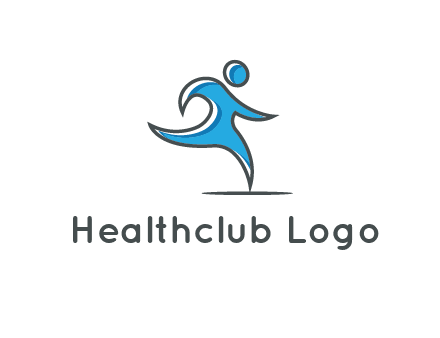 abstract man running icon