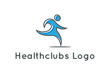 abstract man running icon