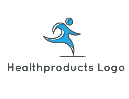 abstract man running icon