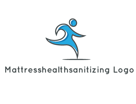 abstract man running icon