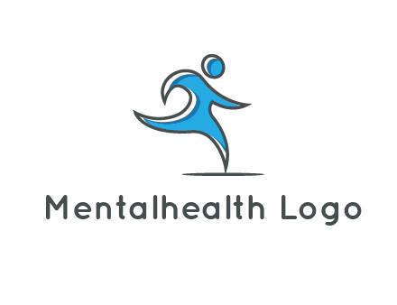 abstract man running icon