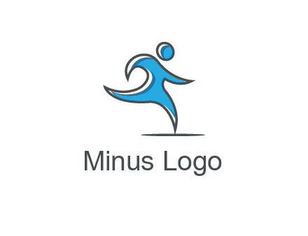 abstract man running icon