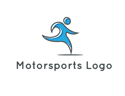 abstract man running icon