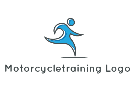 abstract man running icon