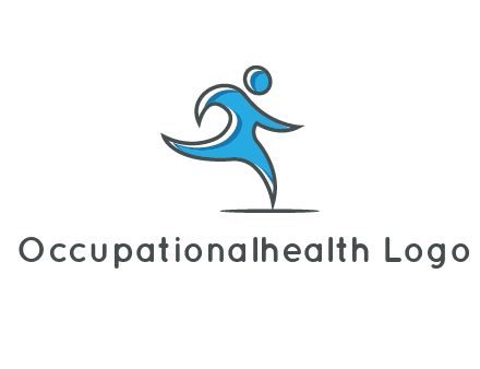 abstract man running icon
