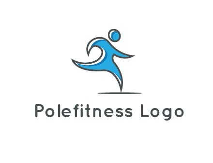 abstract man running icon