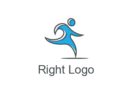 abstract man running icon