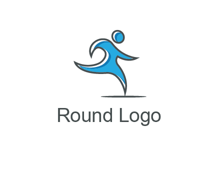 abstract man running icon