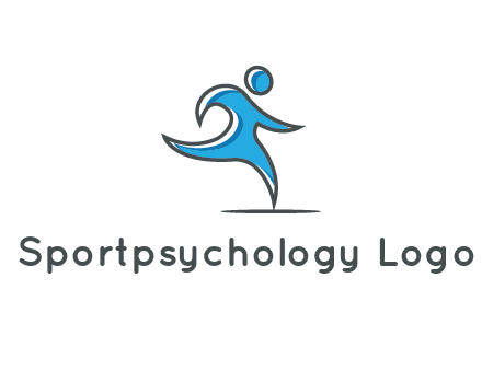 abstract man running icon